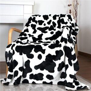 Cow Print Blanket Soft Warm Plush Cow Blankets & Throws Lightweight Fleece Throw